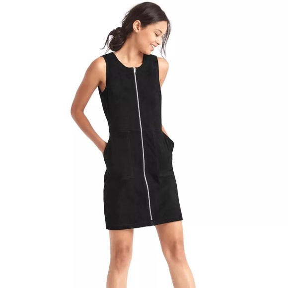 NWT $498 GAP SUEDE ZIP FRONT SHIFT DRESS SIZE 4 - Picture 3 of 12